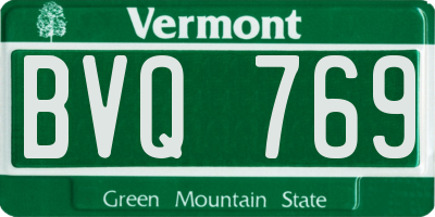 VT license plate BVQ769