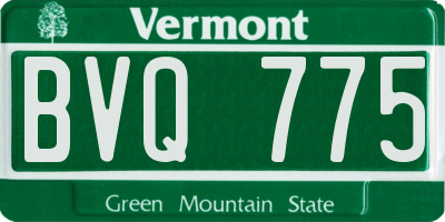 VT license plate BVQ775