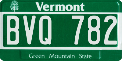 VT license plate BVQ782