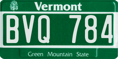 VT license plate BVQ784