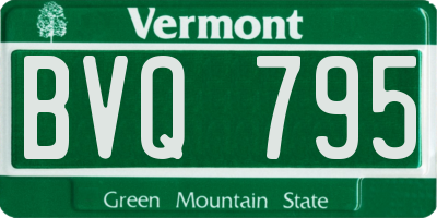 VT license plate BVQ795
