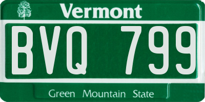 VT license plate BVQ799