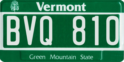 VT license plate BVQ810