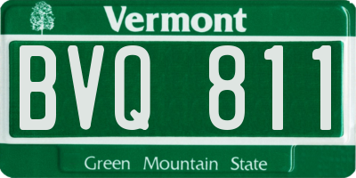 VT license plate BVQ811