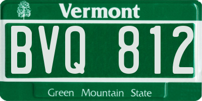 VT license plate BVQ812