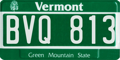 VT license plate BVQ813