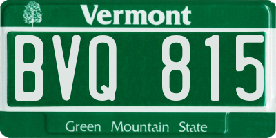 VT license plate BVQ815