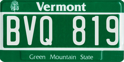 VT license plate BVQ819