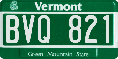 VT license plate BVQ821