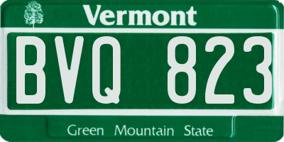 VT license plate BVQ823
