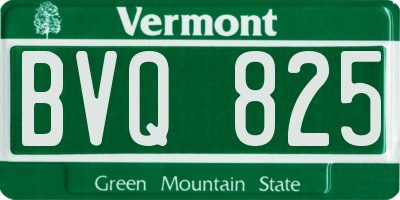 VT license plate BVQ825