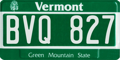 VT license plate BVQ827