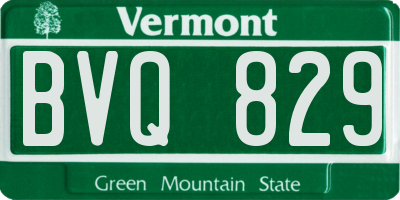 VT license plate BVQ829