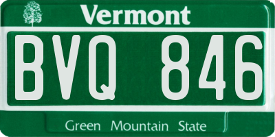 VT license plate BVQ846