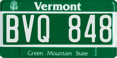 VT license plate BVQ848