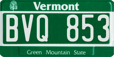 VT license plate BVQ853