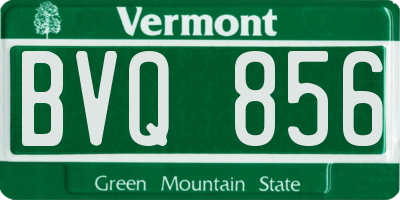 VT license plate BVQ856