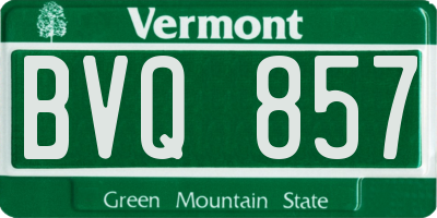 VT license plate BVQ857
