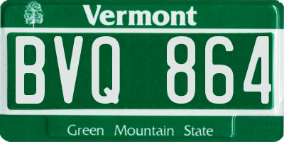VT license plate BVQ864