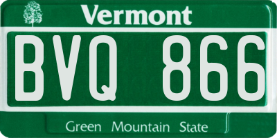 VT license plate BVQ866
