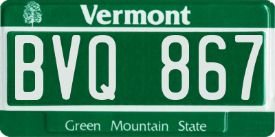 VT license plate BVQ867