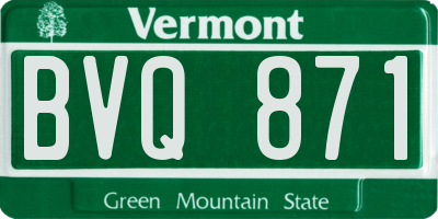 VT license plate BVQ871