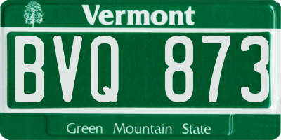 VT license plate BVQ873