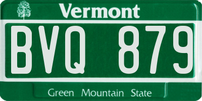 VT license plate BVQ879