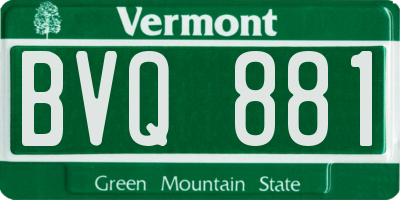 VT license plate BVQ881