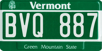 VT license plate BVQ887
