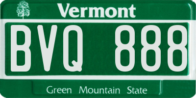 VT license plate BVQ888
