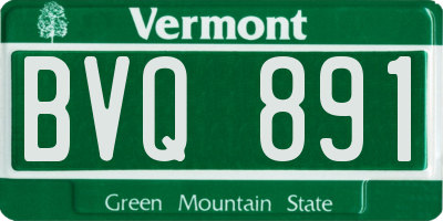 VT license plate BVQ891