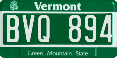 VT license plate BVQ894