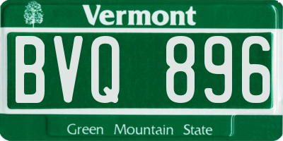 VT license plate BVQ896