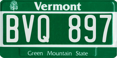 VT license plate BVQ897