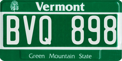 VT license plate BVQ898
