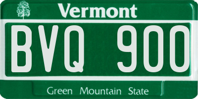VT license plate BVQ900