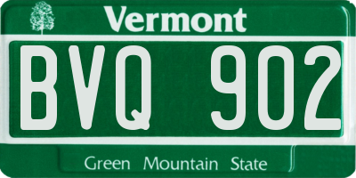 VT license plate BVQ902