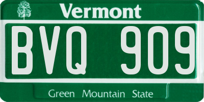 VT license plate BVQ909