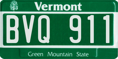 VT license plate BVQ911