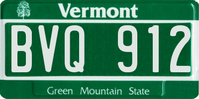 VT license plate BVQ912