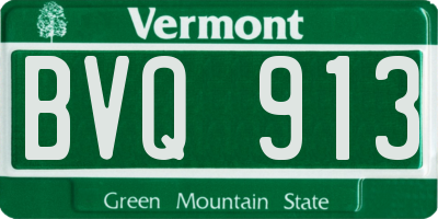 VT license plate BVQ913