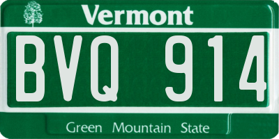 VT license plate BVQ914