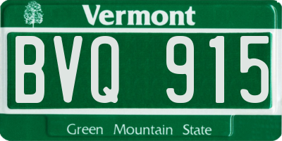 VT license plate BVQ915
