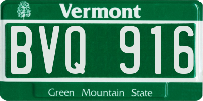 VT license plate BVQ916