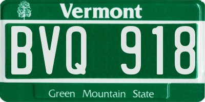 VT license plate BVQ918