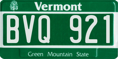 VT license plate BVQ921