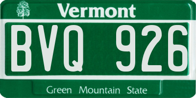 VT license plate BVQ926
