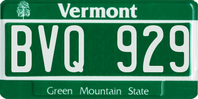 VT license plate BVQ929