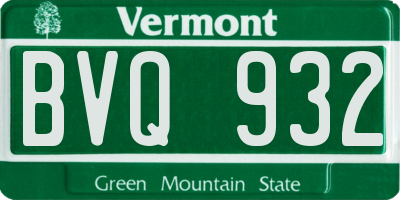 VT license plate BVQ932